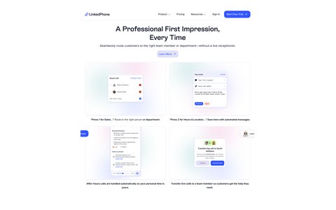 A Professional First Impression, Every Time: the Auto Attendant section.