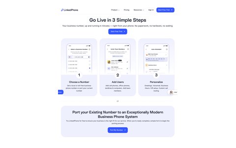 Go Live in 3 Simple Steps.